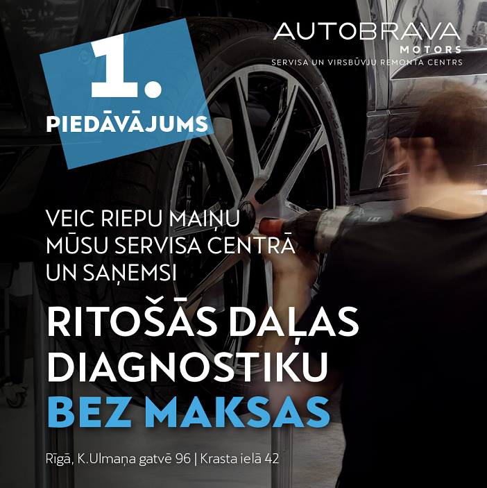 Bezmaksas ritošās daļas diagnostika