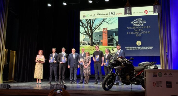AUTOBRAVA Motors Ulmaņa dīlercentrs ieguva 2. vietu nominācijā “PĀRBŪVE” konkursā “Latvijas būvniecības gada balva 2025”
